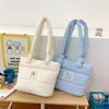 Cute Cartoon Rabbit Down Cloth Handbag Girls Large Capacity New High Value Commuter Shoulder Bag