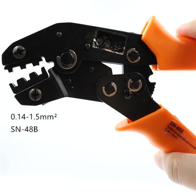 SN-48B Orange / Blue European Bare Terminal Crimping Pliers Crimping Tools 2.8mm 4.8mm Plug Spring SN48B