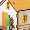 Beleuchtetes Miniaturhaus Weihnachtshütte Modell Stadtgebäude Geschenk Tiny Mockup Holz