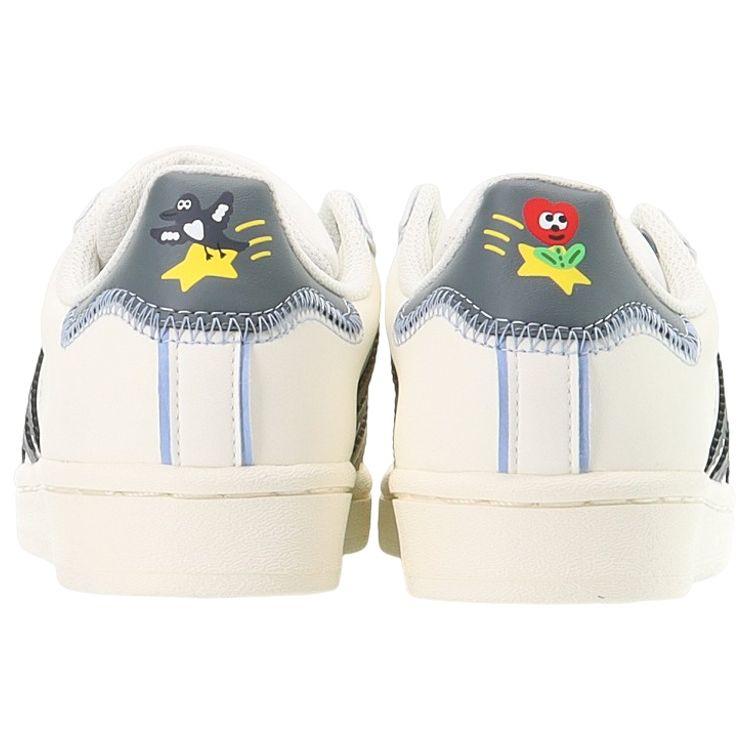 Adidas Originals Superstar Leather Classic Shell Toe Low-Top Sneakers Unisex Sneakers White Gray GY0009