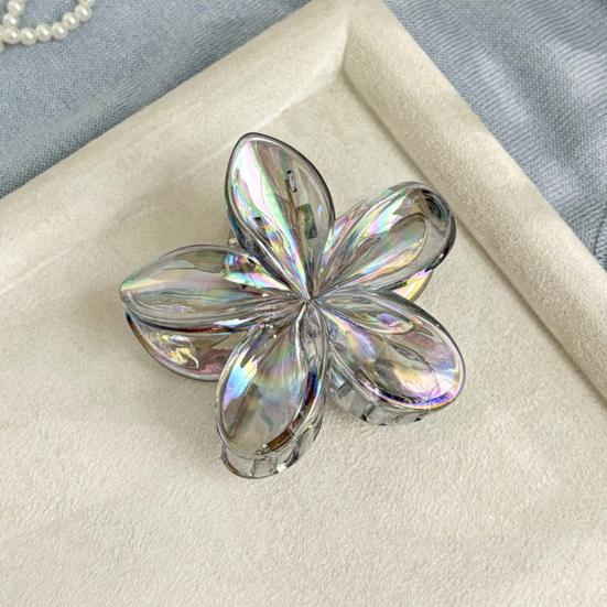 Damski klips do włosów Kolorowy kształt kwiatu Pazur do włosów z tyłu głowy Dekoracja włosów kucyk Narzędzie do stylizacji włosów