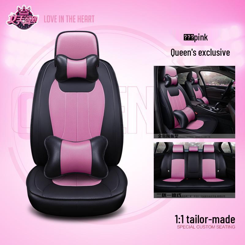 Universal Full Leather 3D Surround Car Seat Cushion - All-Season Protection