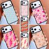Preppy Stars Lightning Pink Phone Case for iPhone 17ProMax 12 13 14 15 16e 17 Pro Max Plus Air Cover