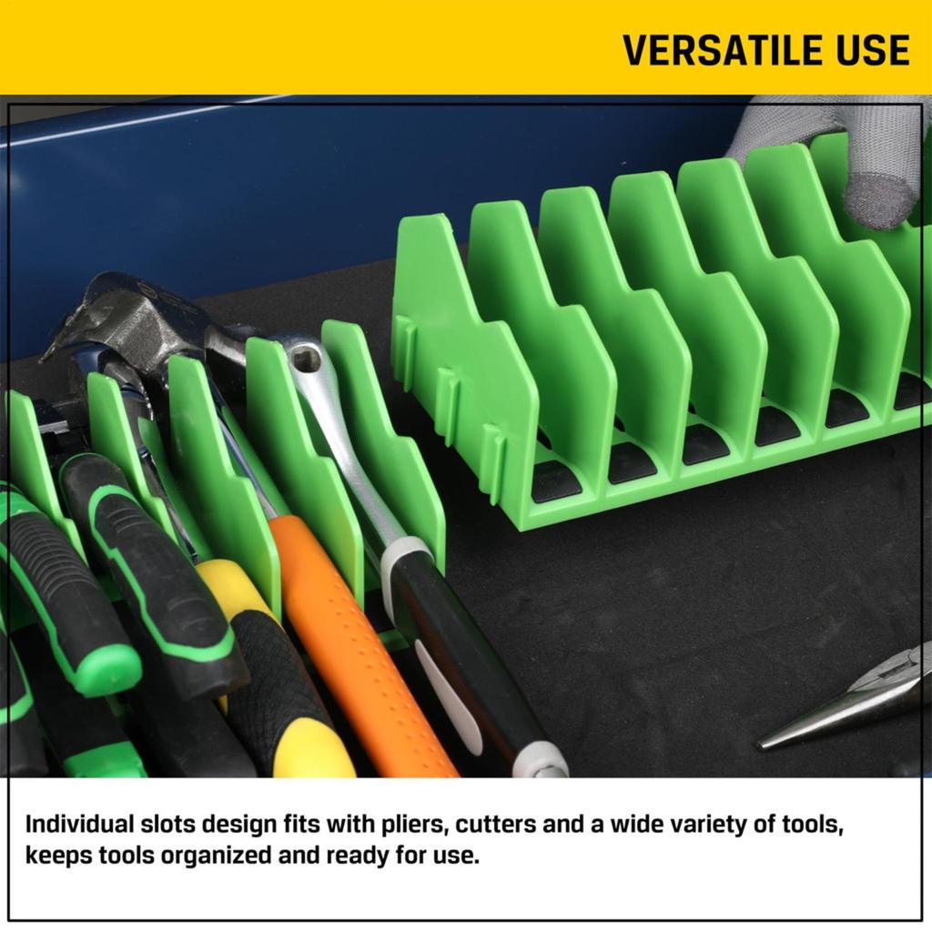 Plier Organizer Rack 10-Slot Tool Organizer with Non-Slip Rubber Base Tool Drawer Toolbox Storage Workshop Accessories