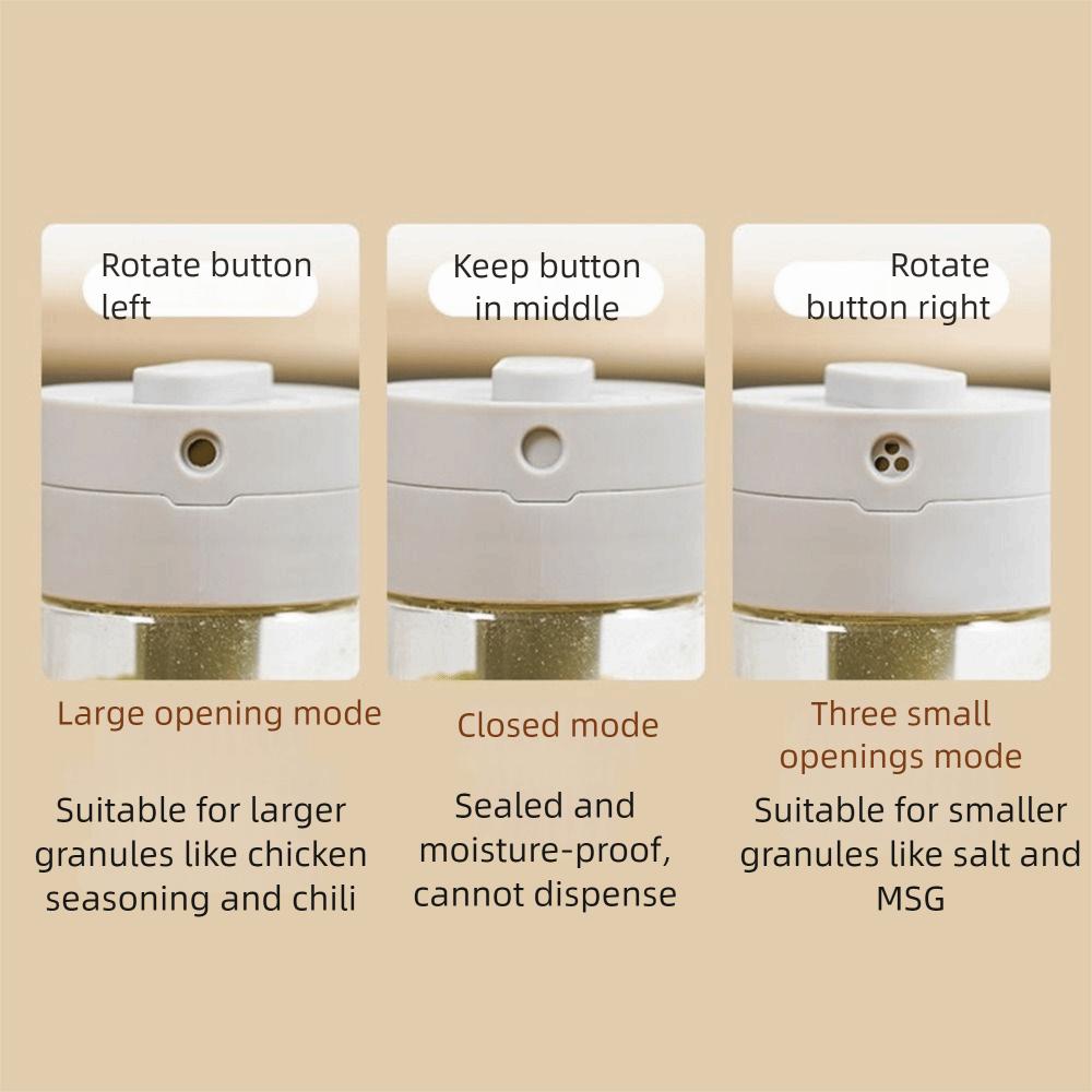 Dustproof Glass Spice Bottle Moisture-proof Spice Sorting Bottle 2 In 1 Salt Container  Kitchen