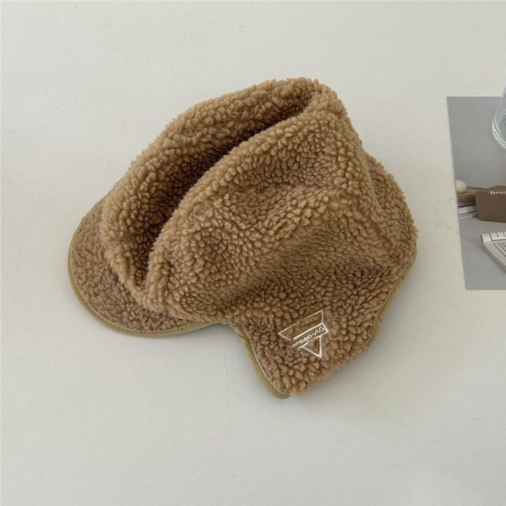 Polar Fleece Women Winter Caps Windproof Girls Ear Protection Cap Plush Pullover Hat  Outdoor