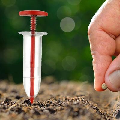 2pcs Syringe Seeder Mini Sowing Seed Dispenser Garden Seed Sower Planter Manual Seeding Tools Flower Pot Flower Bed Gardening