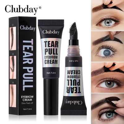 Tear Pull Eyebrow Cream Long-Lasting Waterproof Smudge-Proof Peel-Off Tint Gel Natural Easy Coloring Liquid Eyebrow Enhancer Makeup