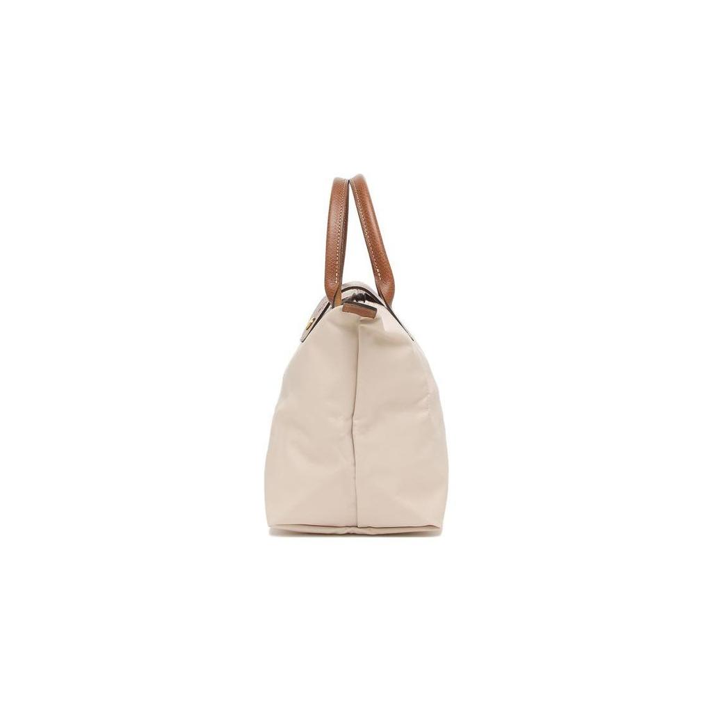 Longchamp Le Pliage 23 Snap Zipper Closure Short Handle Canvas And Leather Tote Bag Women Tote Bag Paper-Color 1621089P71