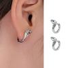 Fashion Punk Gothic Copper Zircon Green Eye Snake Earrings For Men Women Hip Hop Personality Cool Cobras Hoop Earrings Jewelry