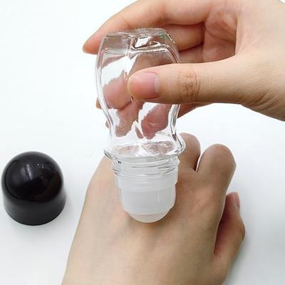 Glass Empty Roller Bottle with Roller Ball Leak-Proof Smooth Rolling Massage Clear Glass Container with Caps for Essential Oils Alcohol Lotion
