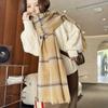 222025 Autumn and Winter New Scarf Imitation Cashmere Plaid Scarf Scarf Plaid Winter Scarf Women's Scarf