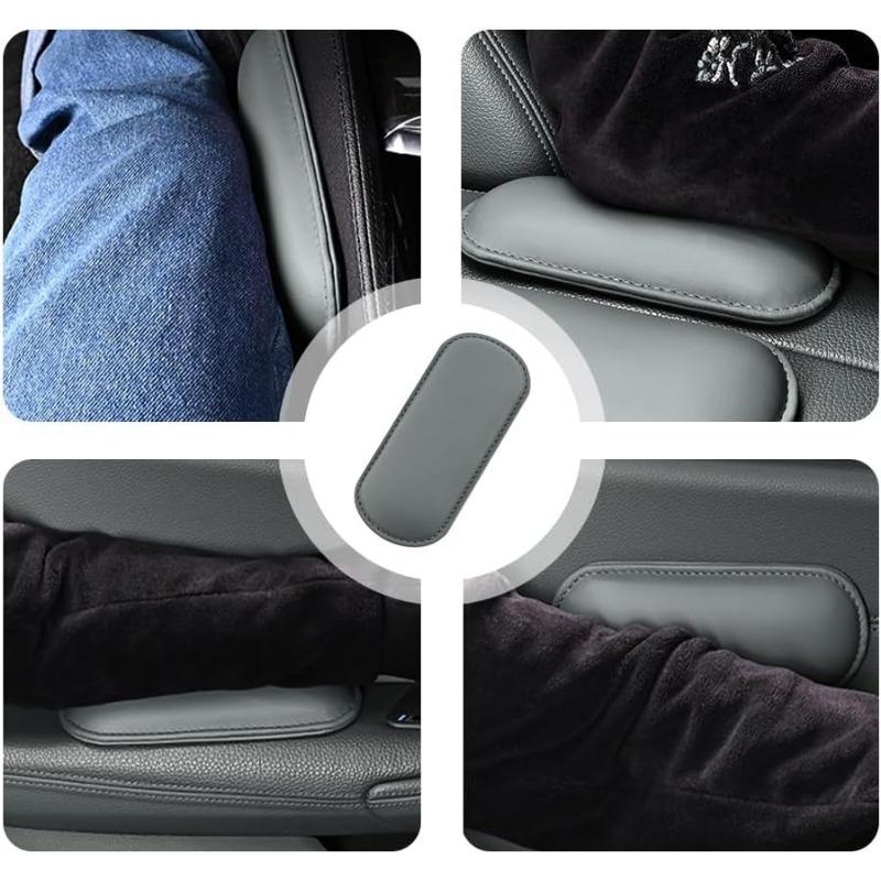 2-pack Car Door Armrest Mats, Soft Leather and Memory Foam, Protects Elbows and Knees, Universal Type.