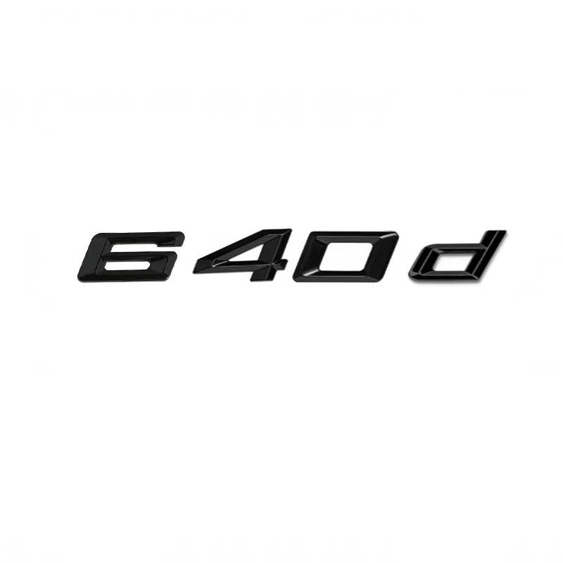 Auto 3D ABS Kofferraum Buchstaben Logo Plakette Emblem Styling Aufkleber Für BMW 6er Serie 620d 630d 640d E63 E64 F06 F12 F13 G32 tv2