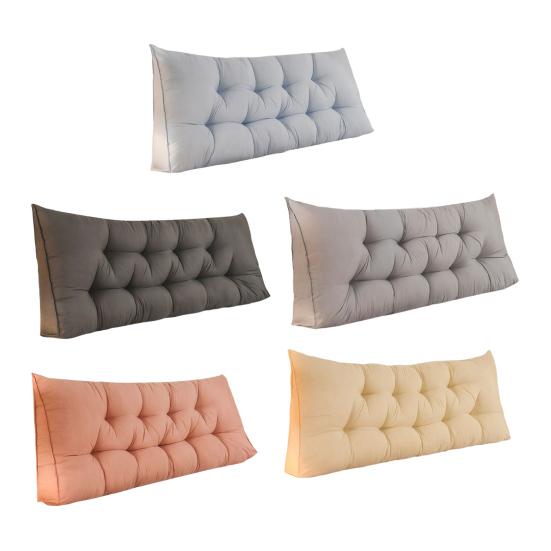 Headboard Triangle Pillow Wedge Backrest Pillow with Removable Cover Headboard Daybed Back Cushion for Reading Sitting Working Bedroom Dorm