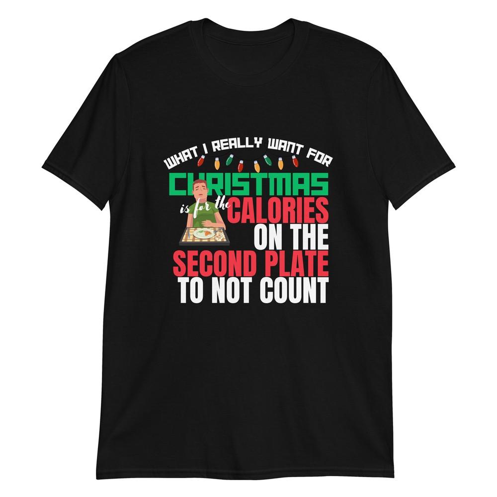 

Calorie-Free Christmas Second Plate T-Shirt L