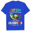 Men's T-shirts Autism Mom Dad Clothing Autism Awarenes Family Tshirts Short Sleeve Clothes Family Matching Clothing Unisex Tees