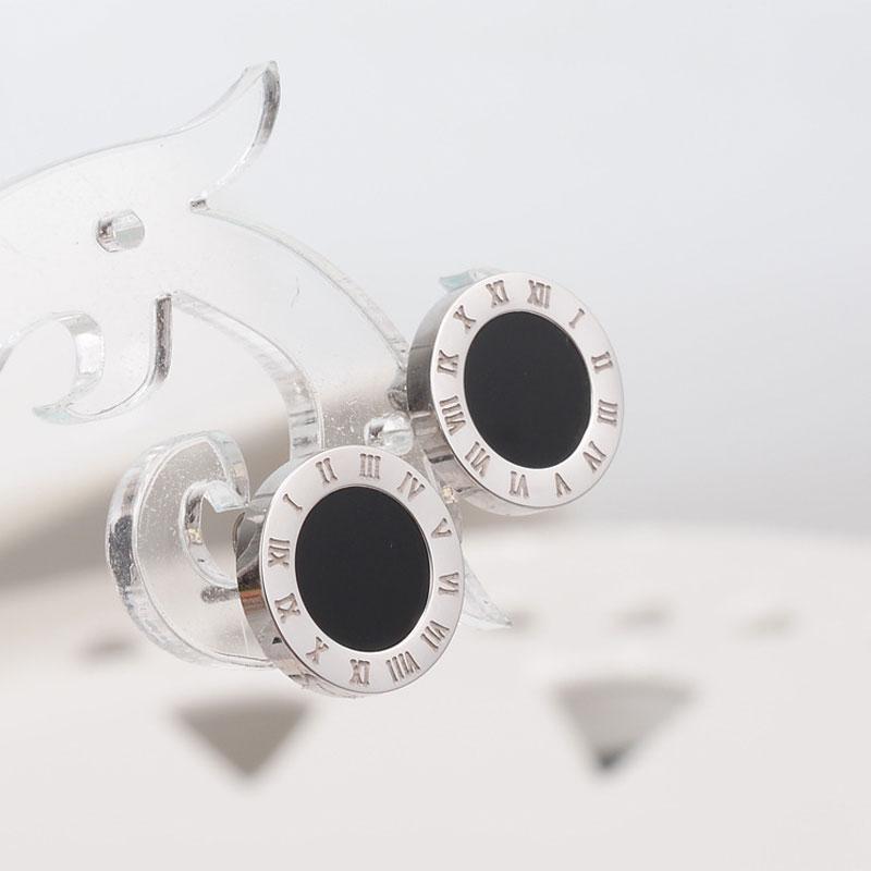 Trendy Fashion Shine AAA Zirconia Rose Gold Color 316L Stainless Steel Stud Earrings Brincos For Women Fashion Jewelry
