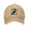 Black Crow, F-Caw-F Lustiger Schwarzer Vogel Trucker-Kappen Merch Für Unisex Baseballkappen Freizeitkleidung Sonnenschirme Verstellbar