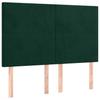 Box Spring Bed with Mattress Dark Green 140x190 cm Velvet