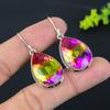 Bi-Color Tourmaline Gemstone 925 Sterling Silver Gift Jewelry Earring 1.77"