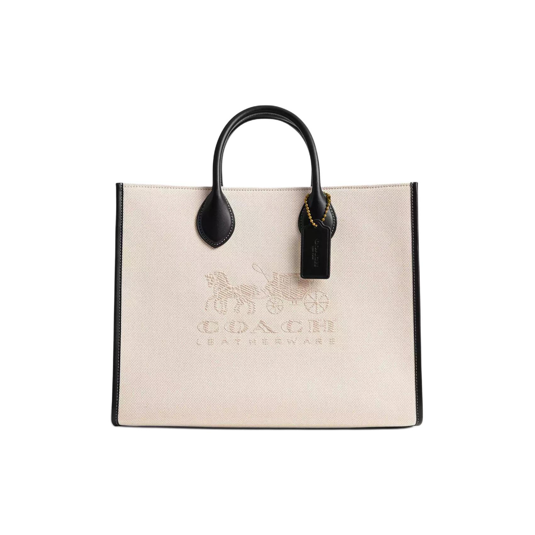 COACH Ace Calfskin With Canvas Tote