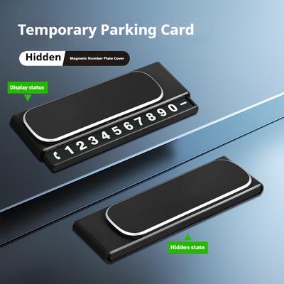 Retractable Temporary Parking Card Hidden Car Phone Number