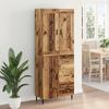 Highboard with Drawers 2 pcs Reclaimed Wood Effect Particleboard