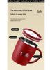 304 Stainless Steel Insulated Coffee Mug with Lid and Anti-Scald Handle - Stylish Office Cup