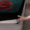 3D Gothic Rose Fitted Sheet Set Soft Comfortable Breathable Bedding Mattress Protector Set For Bedroom Guest Room