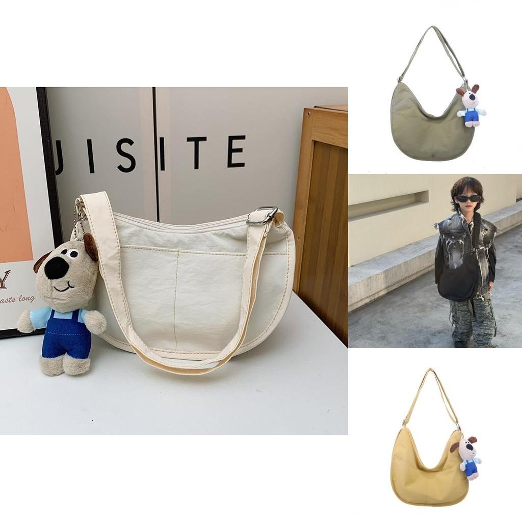 Chic And Breathable Nylon Kids' Shoulder Bag Available In Various Eye-catching Colors