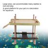 15.9 * 11 * 16.1in Reptile Floating Island With Ramp Climbing Basking Platform  Crabs