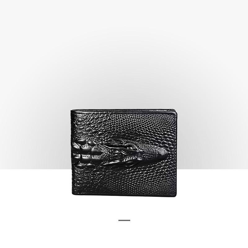 Portafoglio Lungo in Vera Pelle di Alta Qualità Portacarte Stile Drago 3D 2026 Portafoglio Lungo Pieghevole di Alta Moda per Uomo Regalo Maschile Portafogli