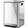 40L Dual Compartment Stainless Steel Bin, with Deodoriser Holders - Silver Tone