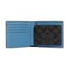 COACH 3 IN 1 Wallet Signature Coated Canvas Card Holder, Wallet Regular Men's Black CC135-QBPHT