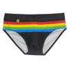 Men Swim Briefs Color Low Waist Tight Fit Sexy Swimwear Beach Wear Tanning Surfing Pride Strips