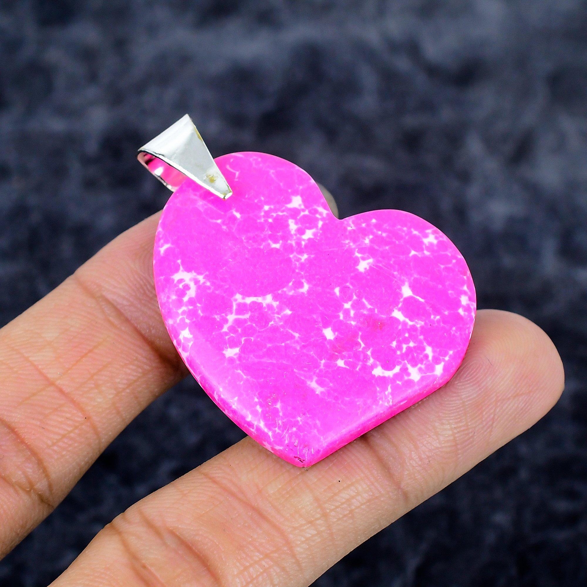 

Copper Pink Turquoise Gemstone 925 Sterling Silver Jewelry Pendant 1.85 M-3348