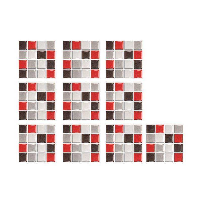 10 pezzi Adesivi per piastrelle in gel per cucina e bagno Adesivi per mosaico autoadesivi Carta da parati in mattoni di vetro creativi