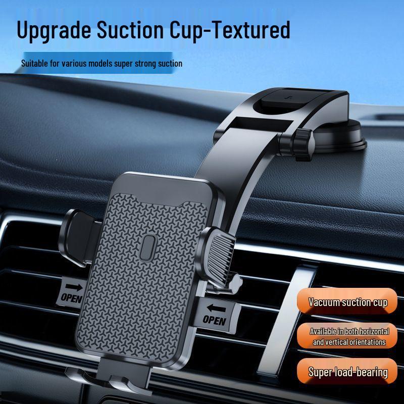 Premium Retractable & Rotatable Car Phone Holder with Suction Cup for Dashboard Navigation