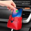 Car Air Vent Storage Bag Air Vent Dashboard Tidy Hanging Organizer Box Hanging Multi-functional Leather Storage Bag Organizer
