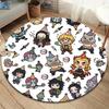 Demon Slayer Round Area Rug Carpet Rug For Living Room Bedroom Sofa Playroom Decor Nonslip Floor Mat