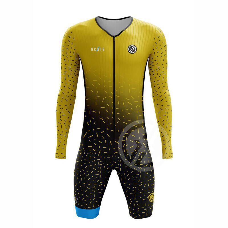 Tuta da Triathlon Uomo Pezzo Unico Abbigliamento Ciclismo Corsa Bici da Strada Transizione Nuoto