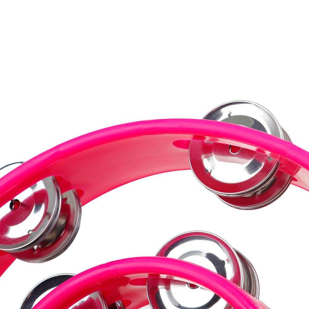 Educational Half Moon Handbell Musical Hand Ring Tambourine Hand Bell Orff Tambourine  KTV