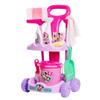 Just Play Disney Junior Minnie Mouse Sparkle 'N Clean Trolley 21-inch 11-piece Pretend Play Toy for Kids (Ages 3+)