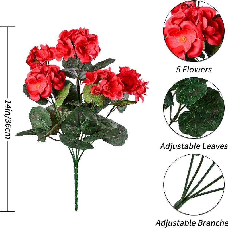 Sztuczne kwiaty jabłoni, pelargonie, sztuczne kwiaty, dekoracja salonu domowego i aranżacja zielonych roślin