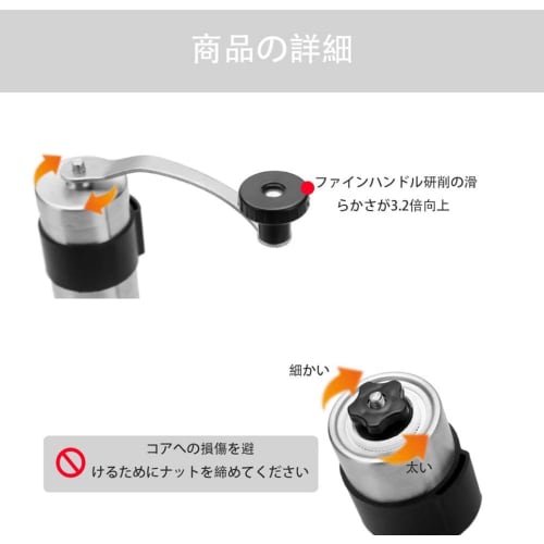 HXDWLKJ Small Mini Coffee Mill, Manual Coffee Grinder, Stainless Steel and Ceramic, Washable, Adjustable Grind Size, Portable Kitchen Grinding Tool Fo