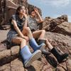 Junden verdickte Regenschuhe mittelhohe Gummistiefel Damen Erwachsene Mode Wasserdichte Schuhe Abriebfest und rutschfest