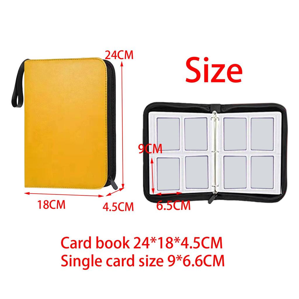 Holder Organizer for Business and Game Cards - 400 Pocket Binder with Zipper Closure