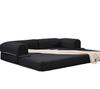 Divano-letto a 2 posti in morbido tessuto a coste, Divano letto da terra convertibile, Divano futon salvaspazio per soggiorno, appartamento e camera degli ospiti