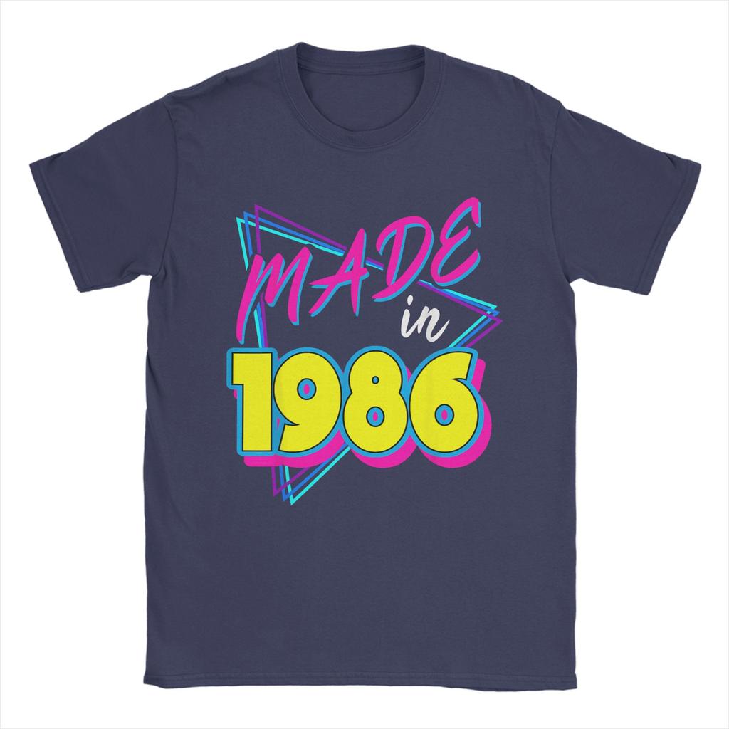 Made in 1986 40th Birthday Retro 40 Years Old 80s Vintage Cotton TShirt For Unisex Summer Y2K Retro TShirts ONeck Trending Tees